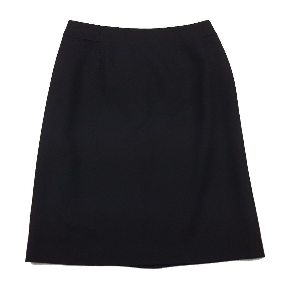 Talbots Knee Length Pencil Skirt Women's Size 10, Back Zip, Solid Black